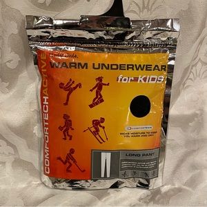 NWT Comfortech Cuddl Duds black base layer pants L 14-16